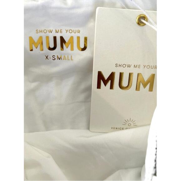 Show Me Your Mumu Bahamas Belted Bottom Ivory Rib Scrunch XS NWT - Picture 4 of 5